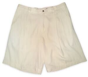 Joseph & Feiss Men’s 100% Silk Shorts Pleated Front, Sz 36